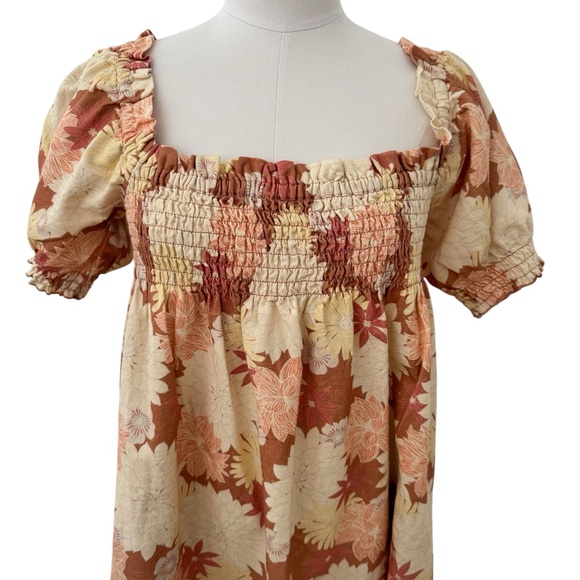 Faherty Ramona Dress in Warm Jicaro Island Print Size Large NWT - Picture 6 of 14